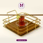 سینی مربع کوچک طلایی