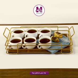 سینی مستطیل بزرگ طلایی