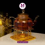 وارمر قوری طلایی کف چوب مربع